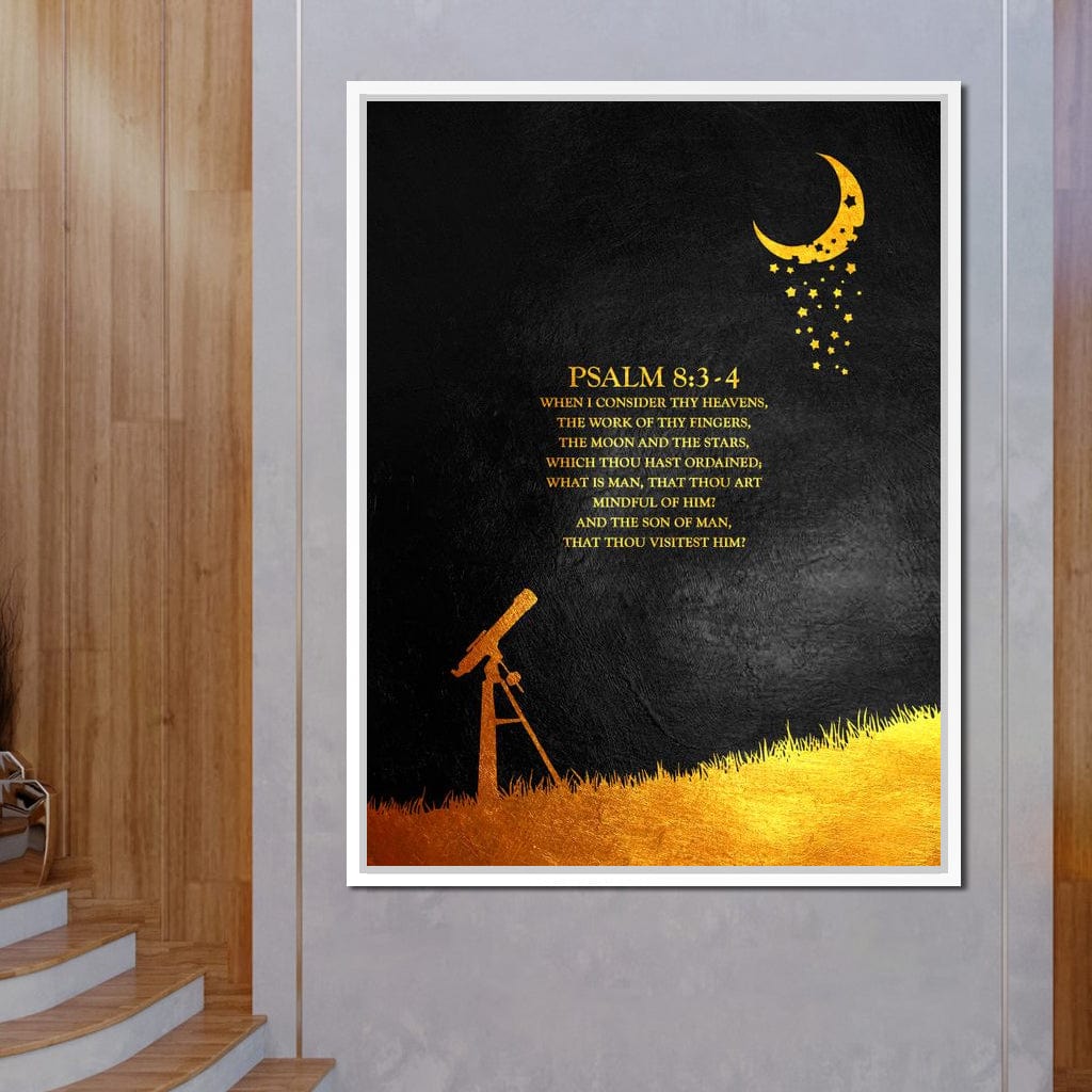 Psalm 8:1-4 Canvas Wall Art