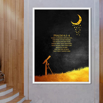 Psalm 8:1-4 Canvas Wall Art