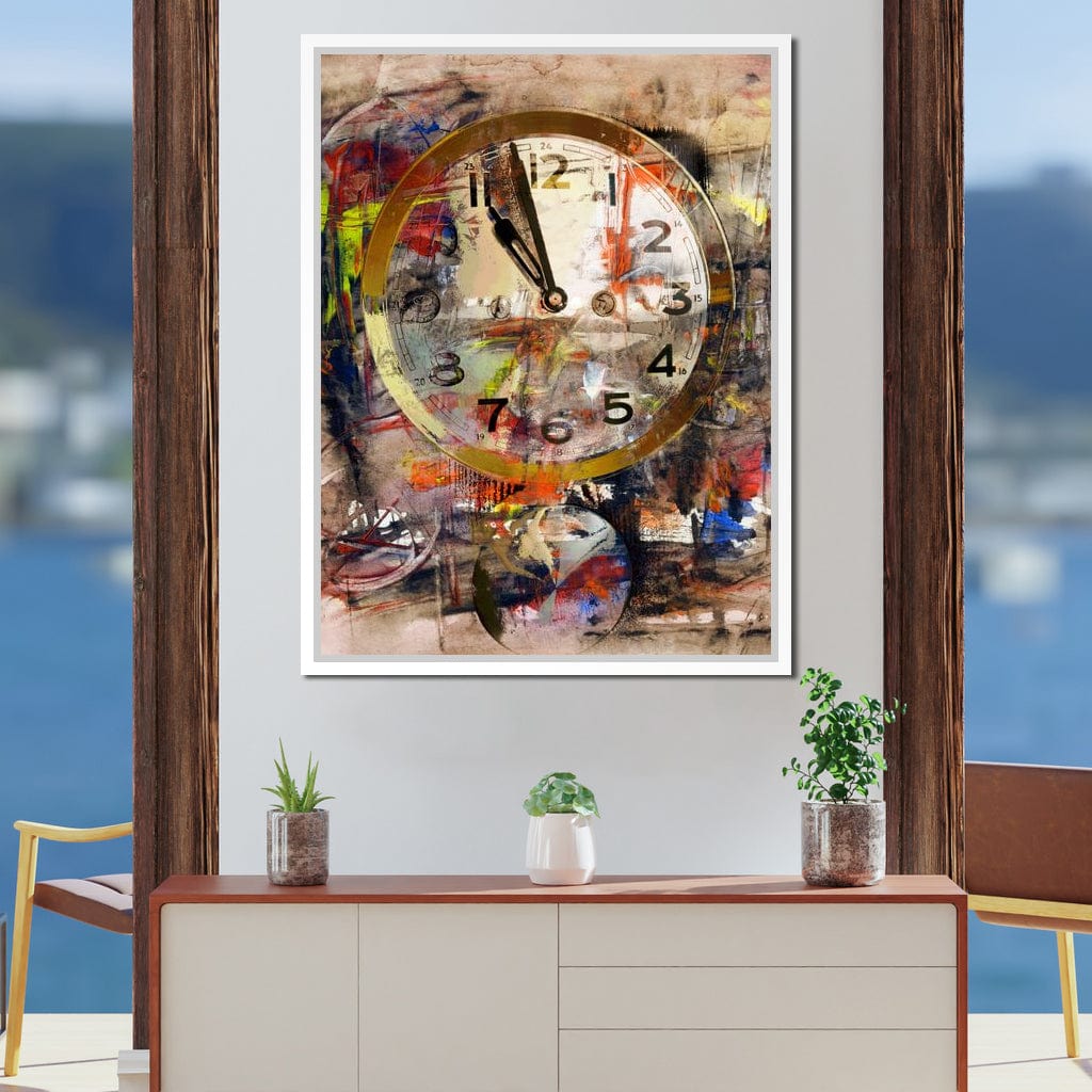 Art Clock Canvas Wall Art