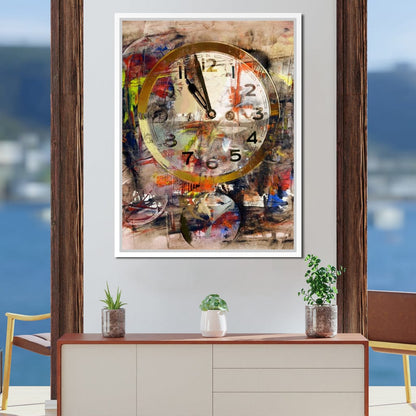 Art Clock Canvas Wall Art