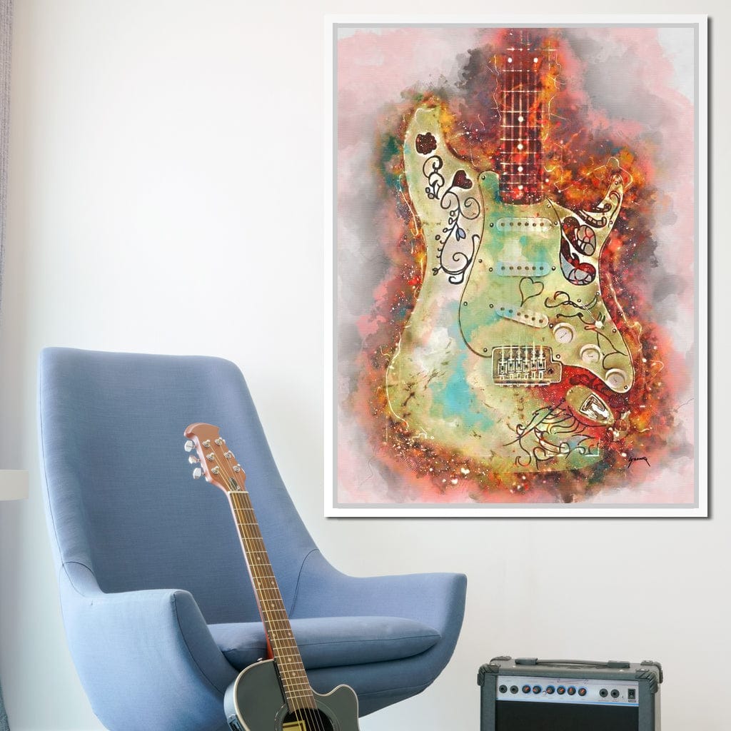 Jimi Hendrix's Guitar Canvas Wall Art