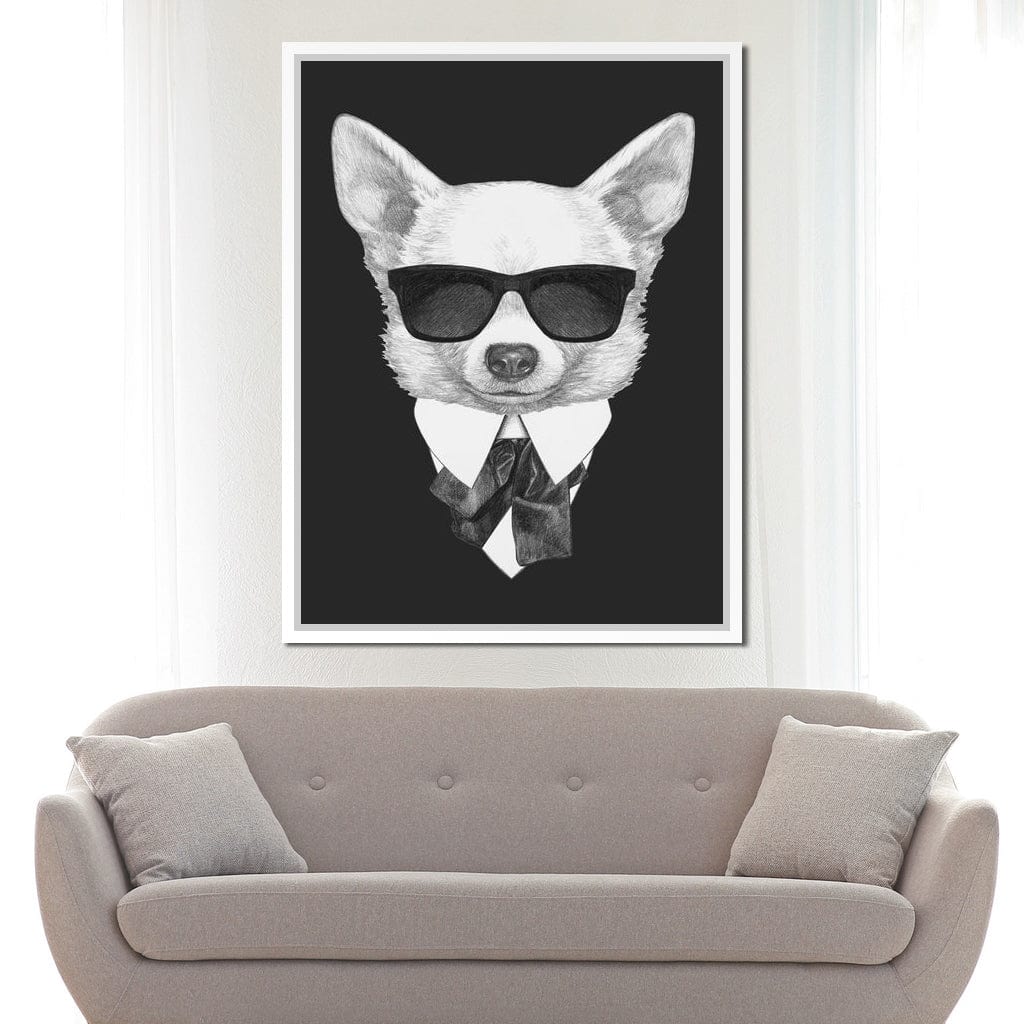 Dressed Up Chihuahua Canvas Wall Art