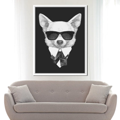 Dressed Up Chihuahua Canvas Wall Art