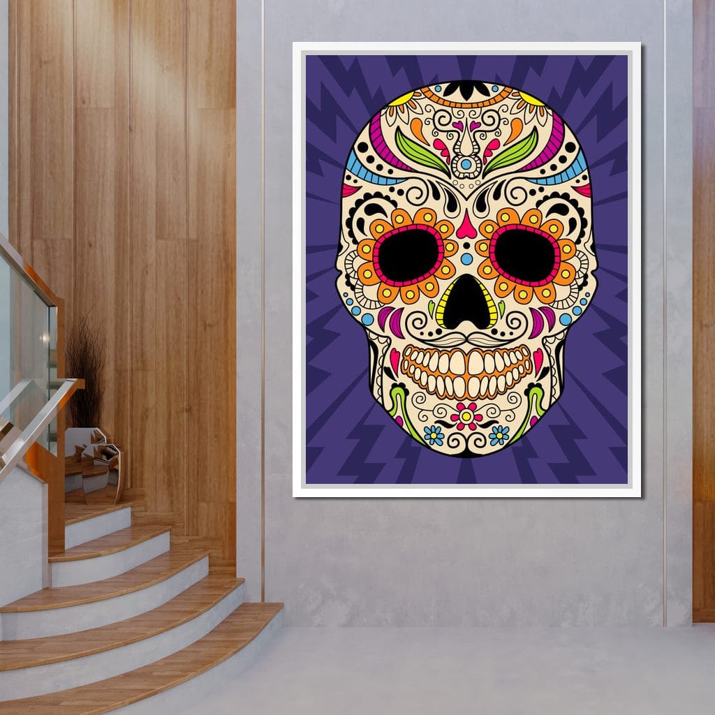 Mexican Skull Canvas Wall Art