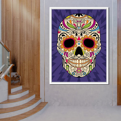 Mexican Skull Canvas Wall Art