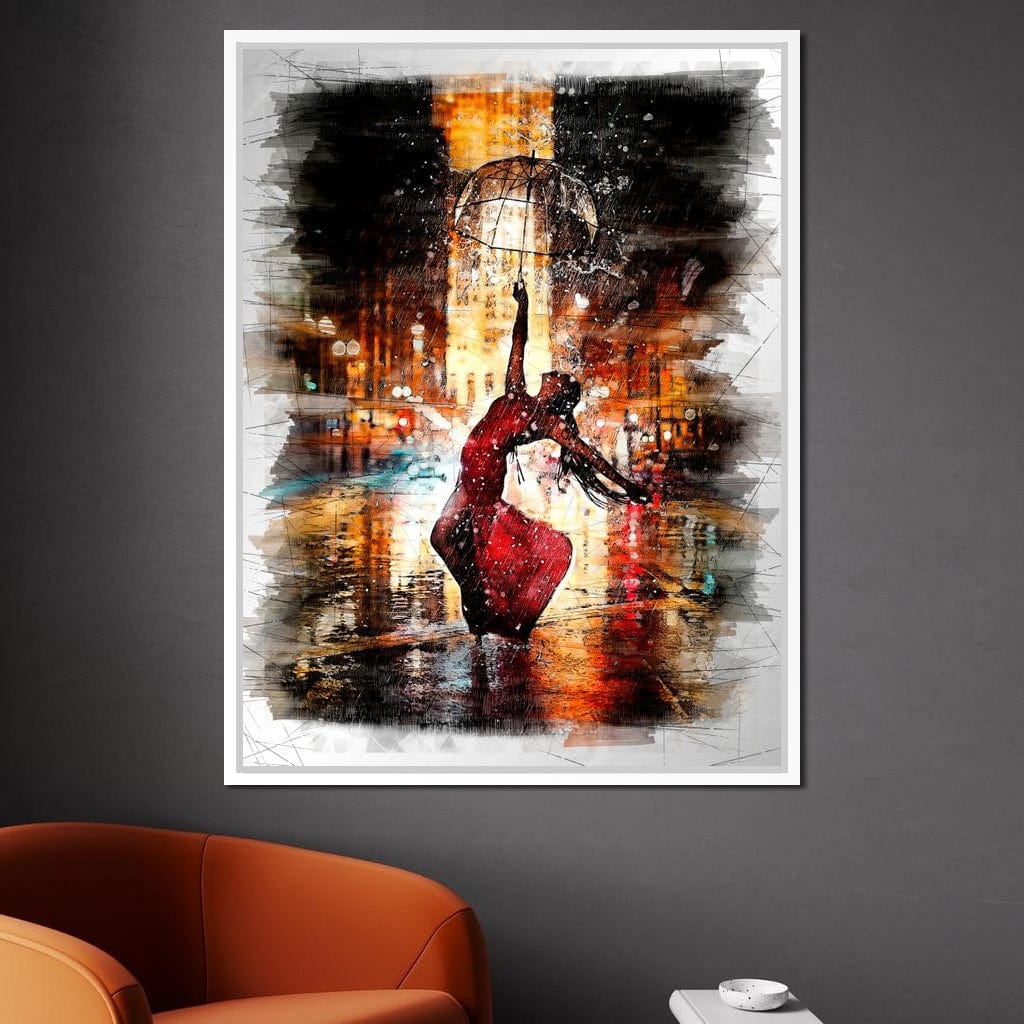 Rainy Night Dance Canvas Wall Art