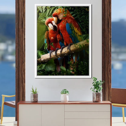 Beautiful Parrots Canvas Wall Art
