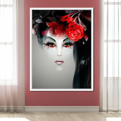 Geisha Portrait Canvas Wall Art