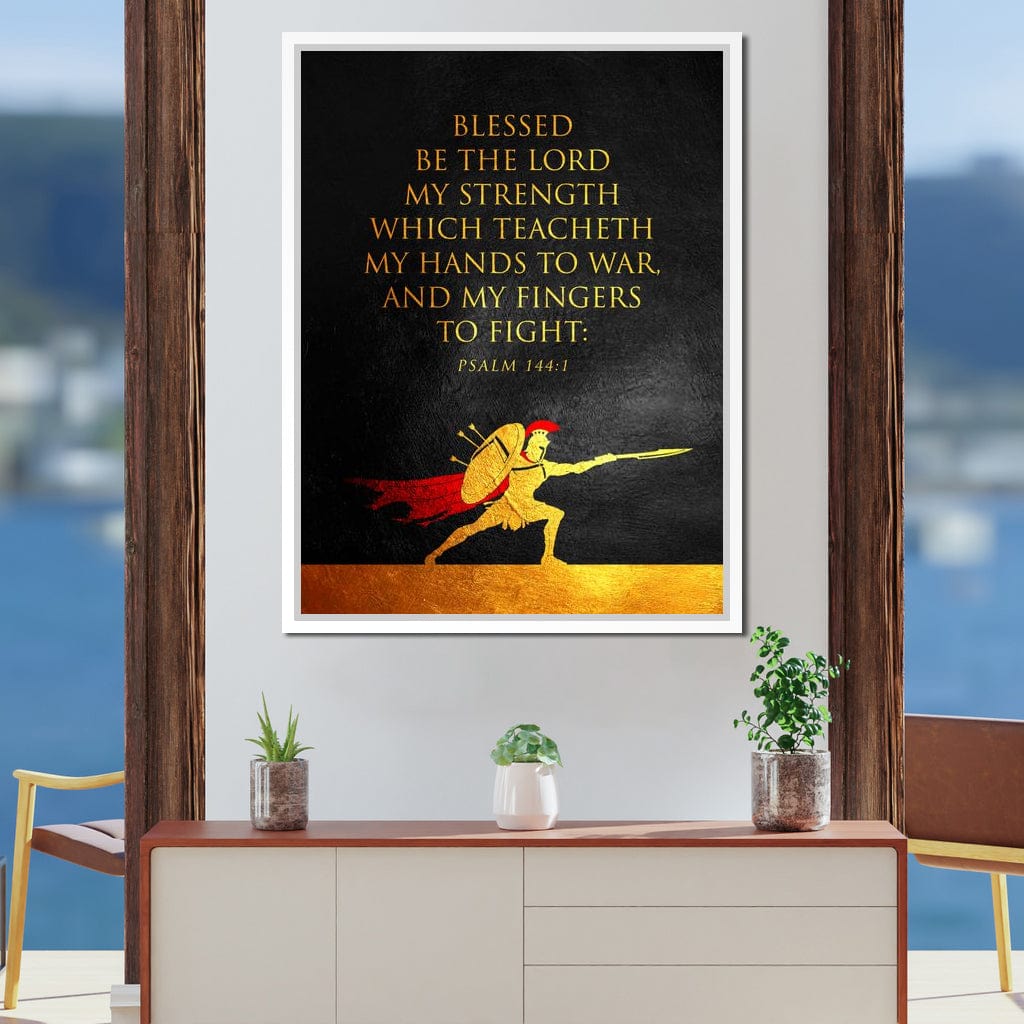 Psalm 144:1 Canvas Wall Art