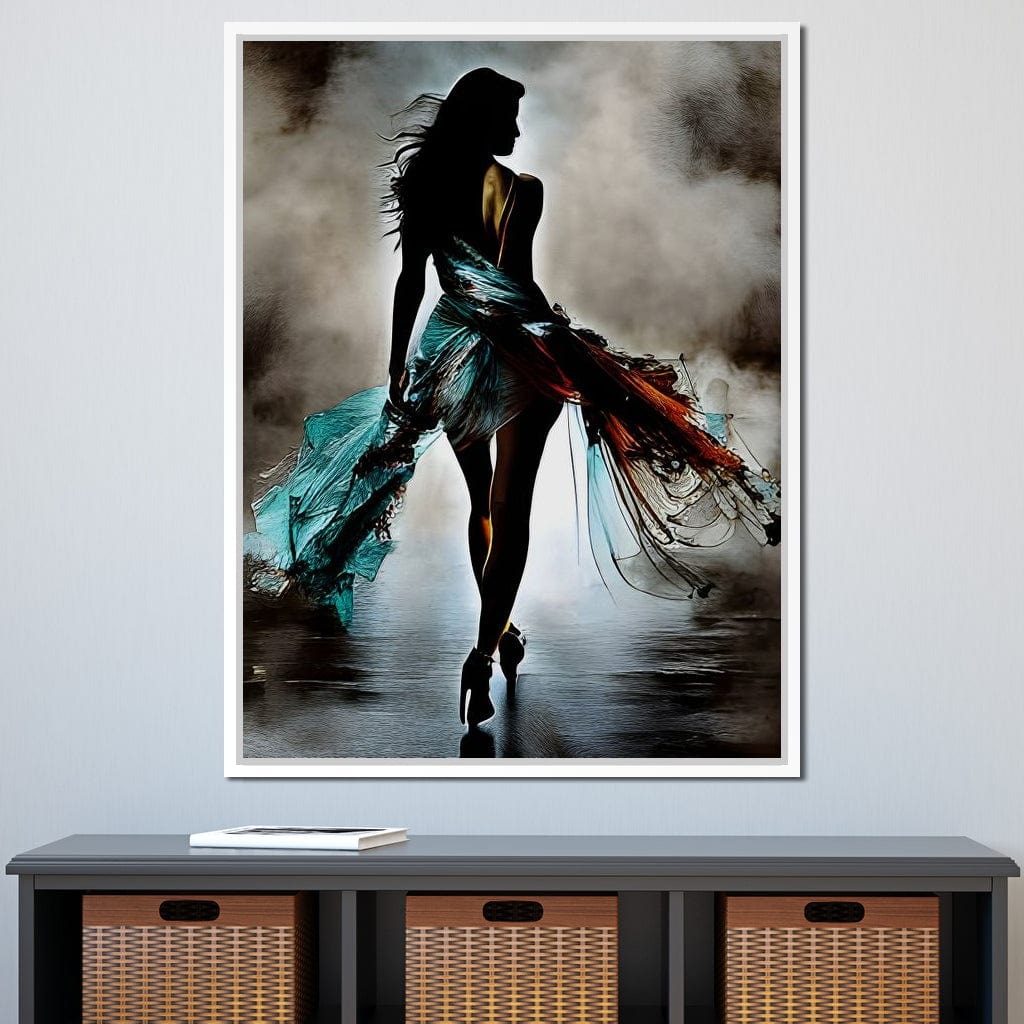Female Portrait Paint Splash 040 Canvas Wall Art