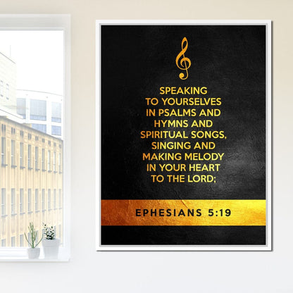 Ephesians 5:19 Canvas Wall Art