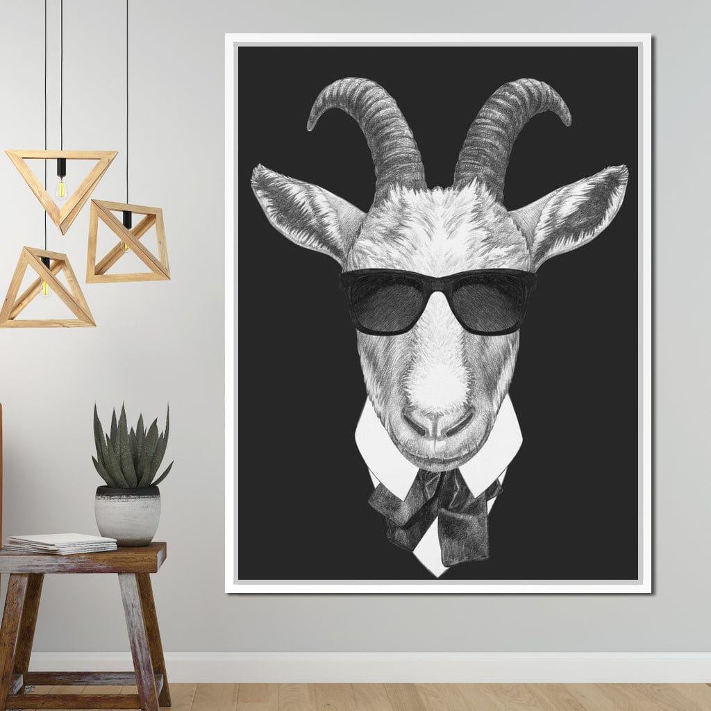 Dressed Up Goat Canvas Wall Art