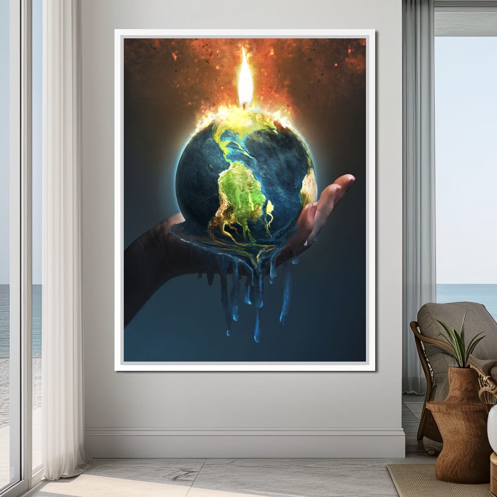 Holding the Earth Canvas Wall Art