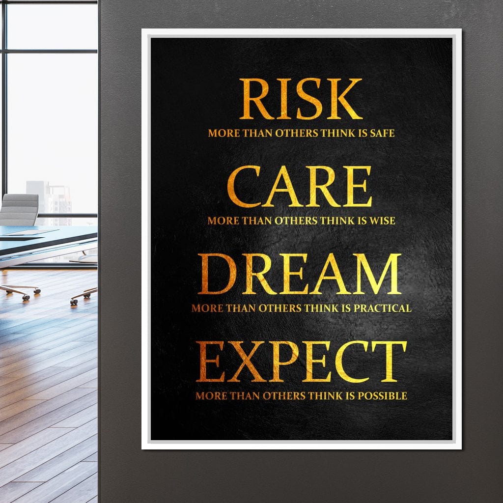 Risk More Canvas Wall Art