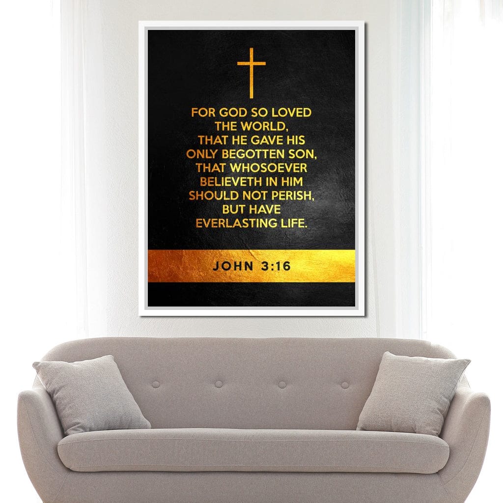 John 3:16 Canvas Wall Art