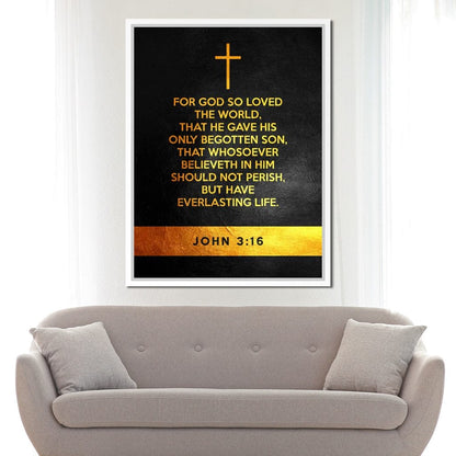 John 3:16 Canvas Wall Art