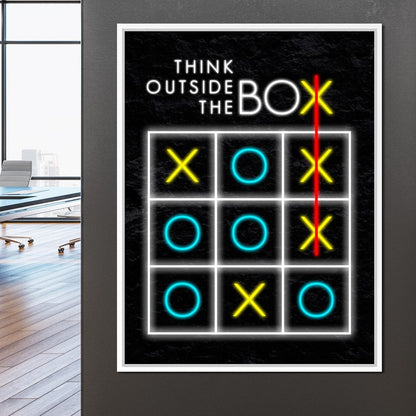 Think Outside The Box Canvas Wall Art