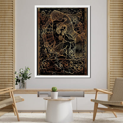 Zodiac sign Aquarius Canvas Wall Art