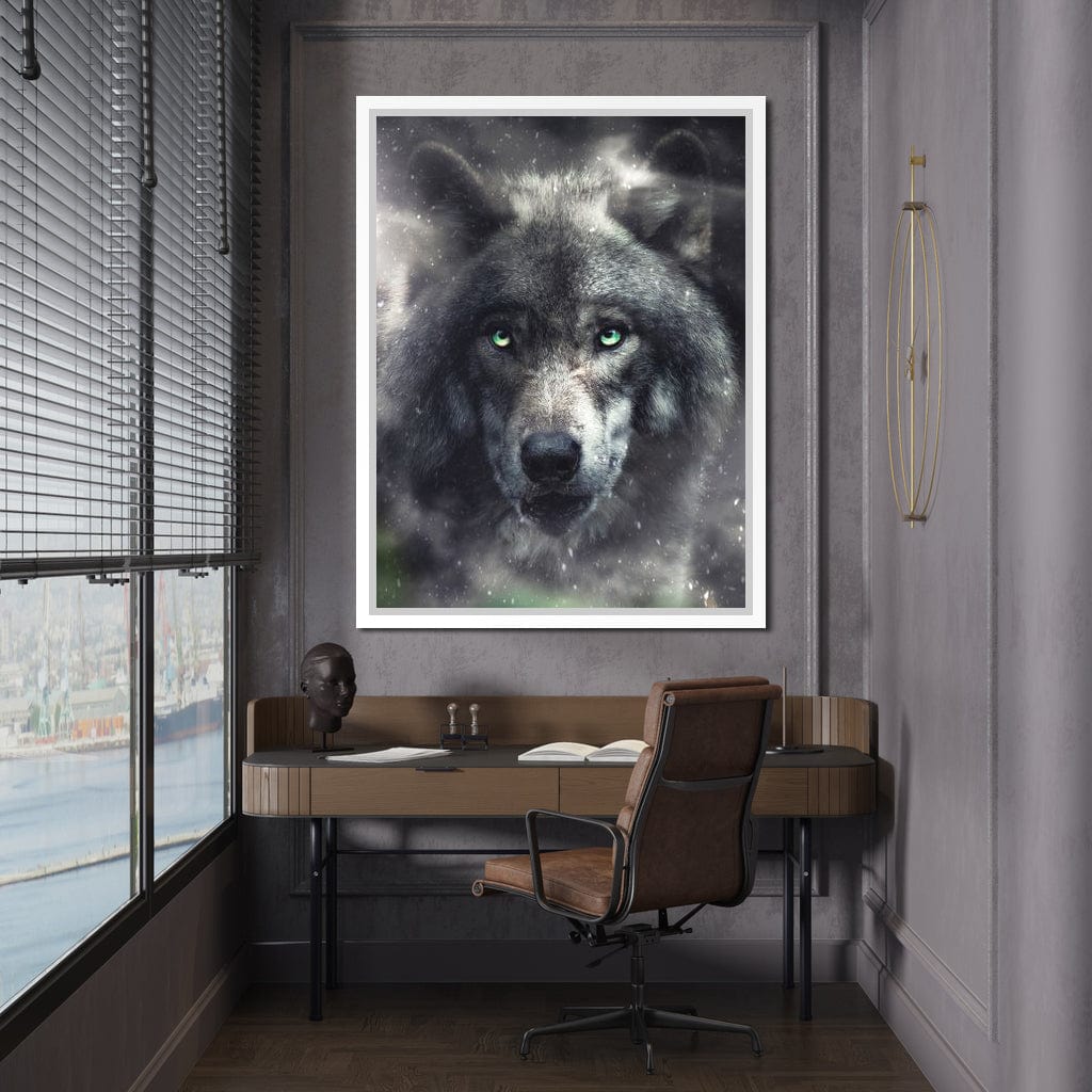 Midnight Wolf Canvas Wall Art