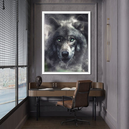 Midnight Wolf Canvas Wall Art