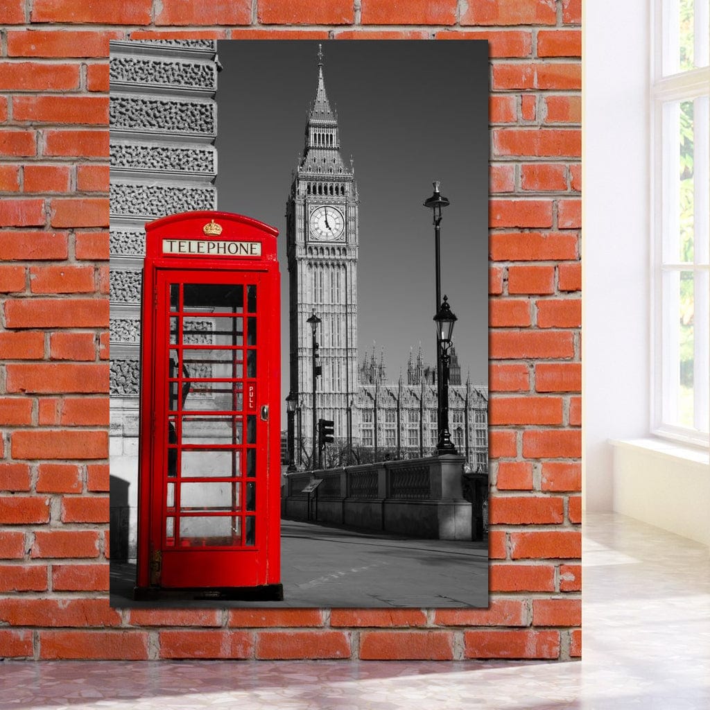 Westminster Phone Box Canvas Wall Art