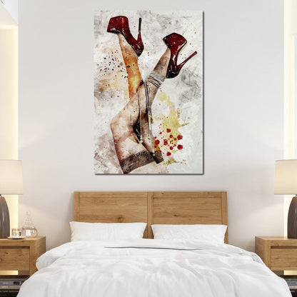 Heels and Pearls Canvas Wall Art