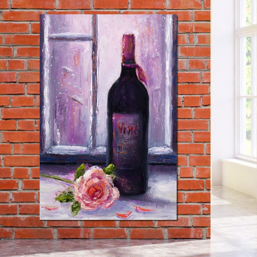 Wine & Roses Canvas Wall Art