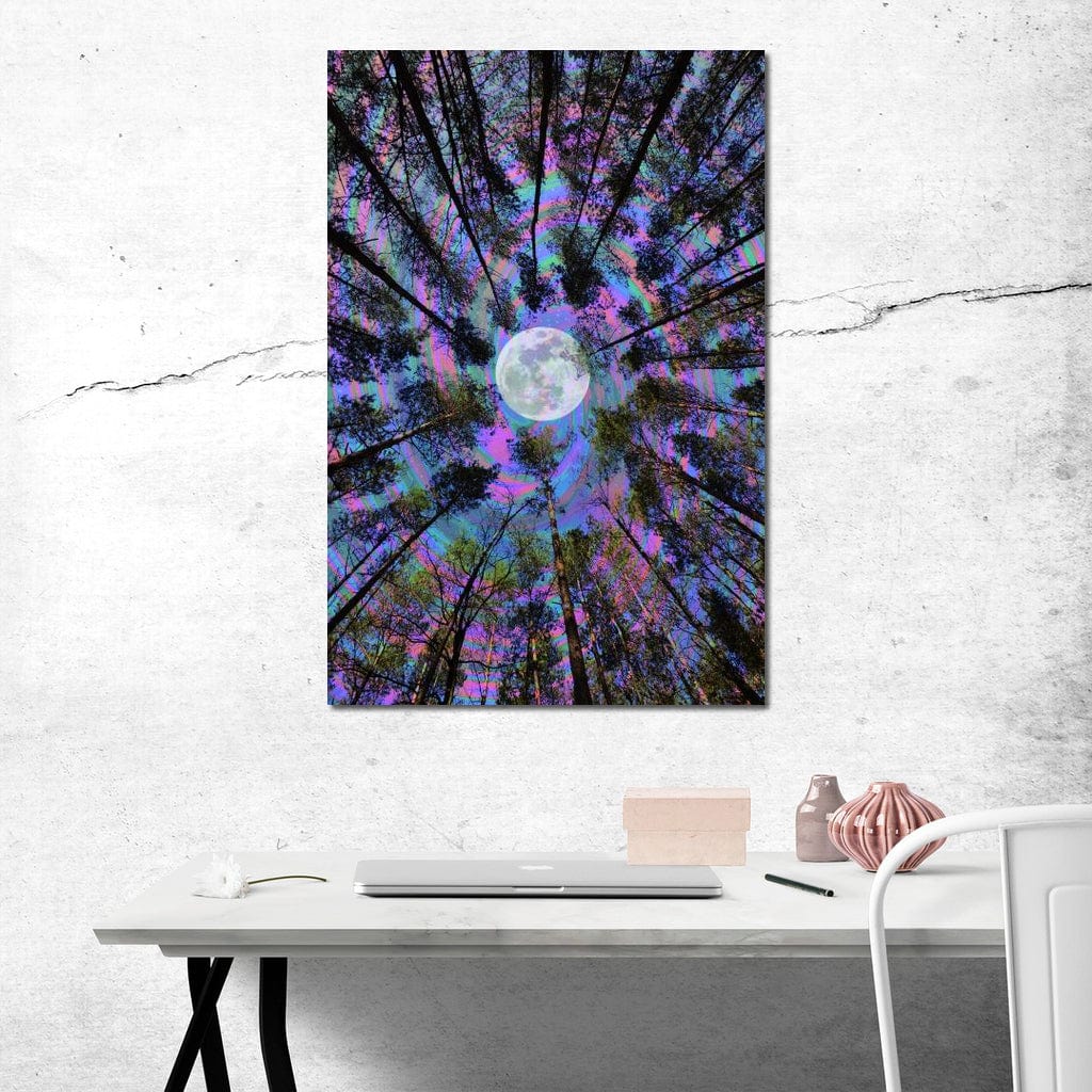 Moon Swirl Canvas Wall Art