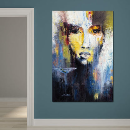 Martini Portrait Canvas Wall Art