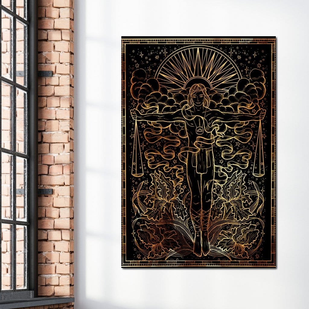 Zodiac sign Libra Canvas Wall Art