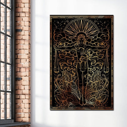 Zodiac sign Libra Canvas Wall Art