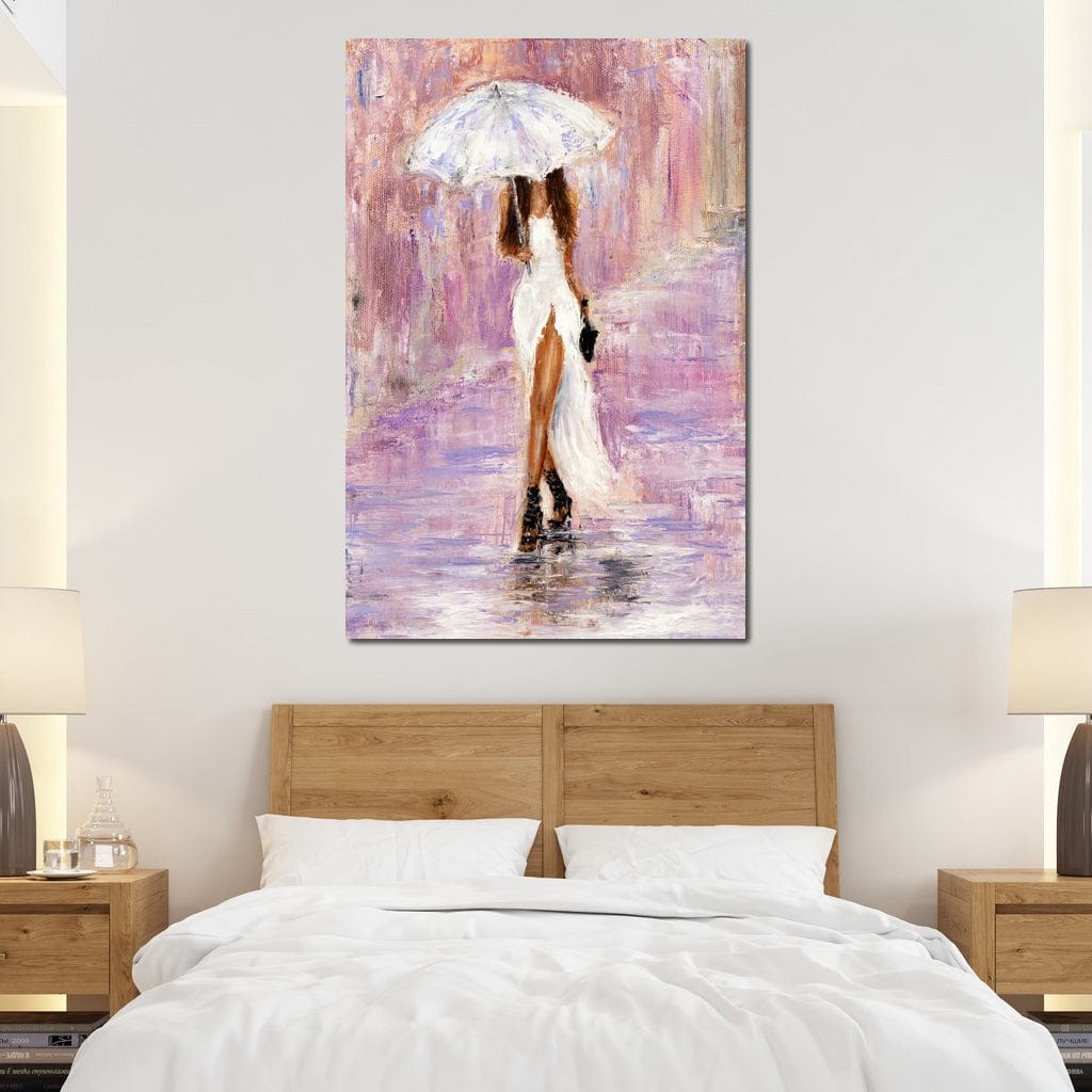 The Bridesmaid Under the Rain Canvas Wall Art