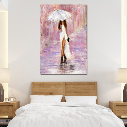 The Bridesmaid Under the Rain Canvas Wall Art