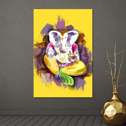 Jai Shree Ganesh Canvas Wall Art