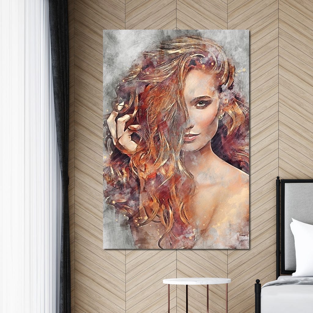 Girl Watercolor 2 - Mateo Canvas Wall Art