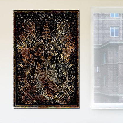 Zodiac sign Pisces Canvas Wall Art