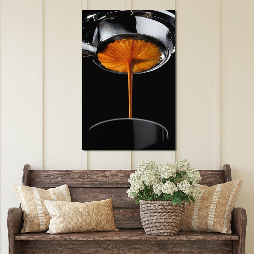 Espresso Stream Canvas Wall Art