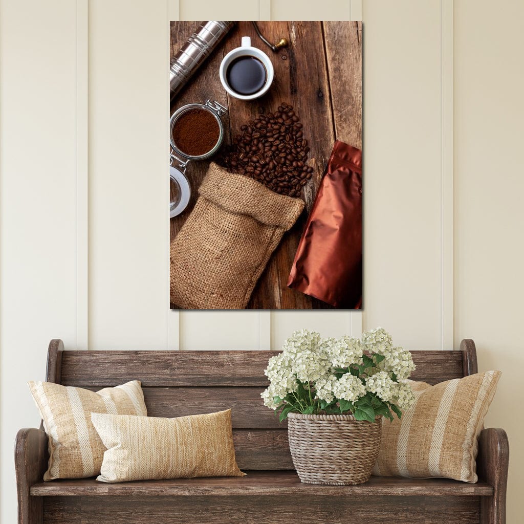 Fresh Coffee Bag Canvas Wall Art