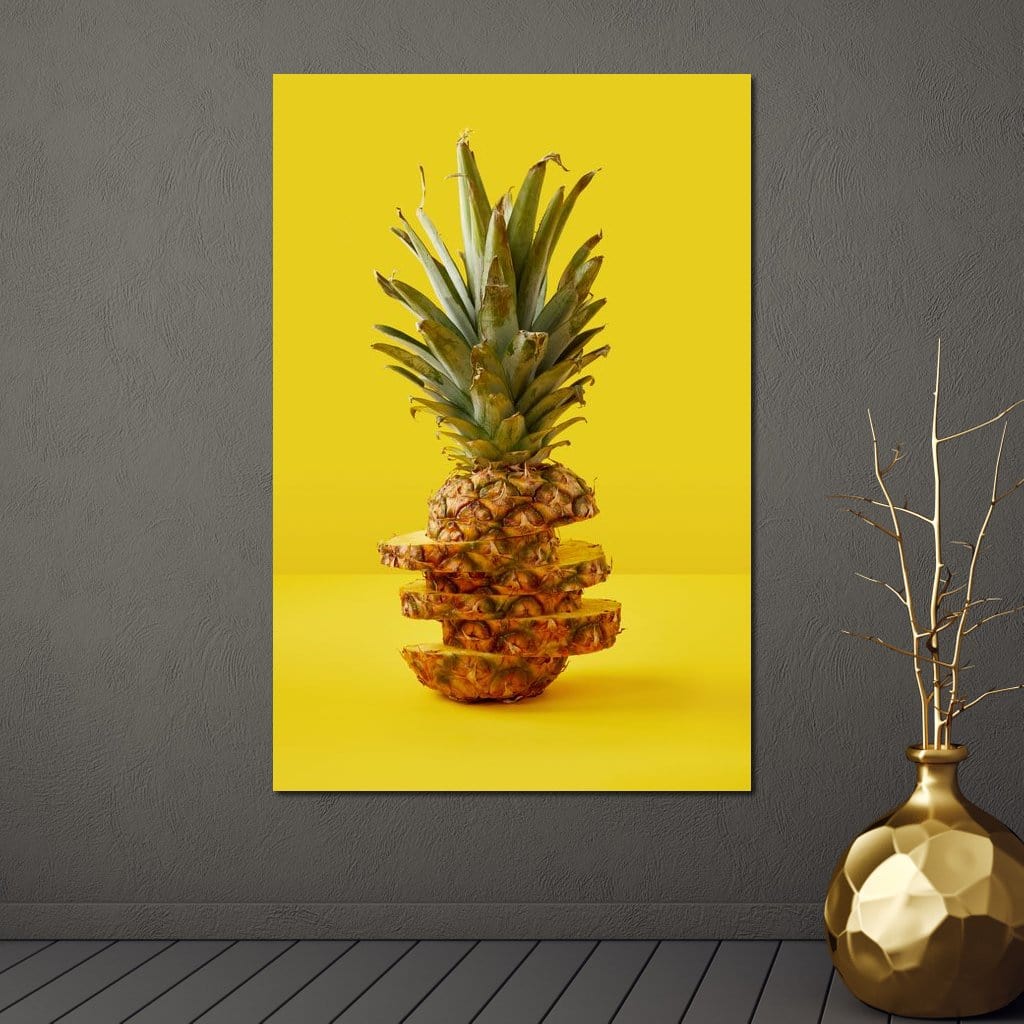 Sliced Pineapple Canvas Wall Art