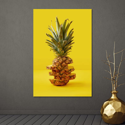 Sliced Pineapple Canvas Wall Art