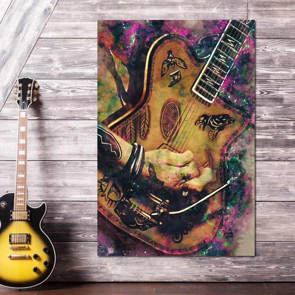 Johnny Depp's Guitar Canvas Wall Art