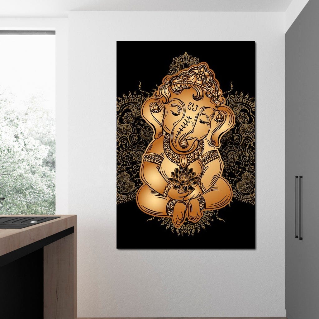 Baby Ganesh Canvas Wall Art