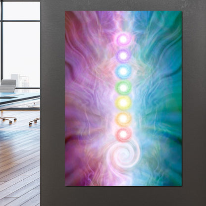Kundalini Energy Chakra Canvas Wall Art