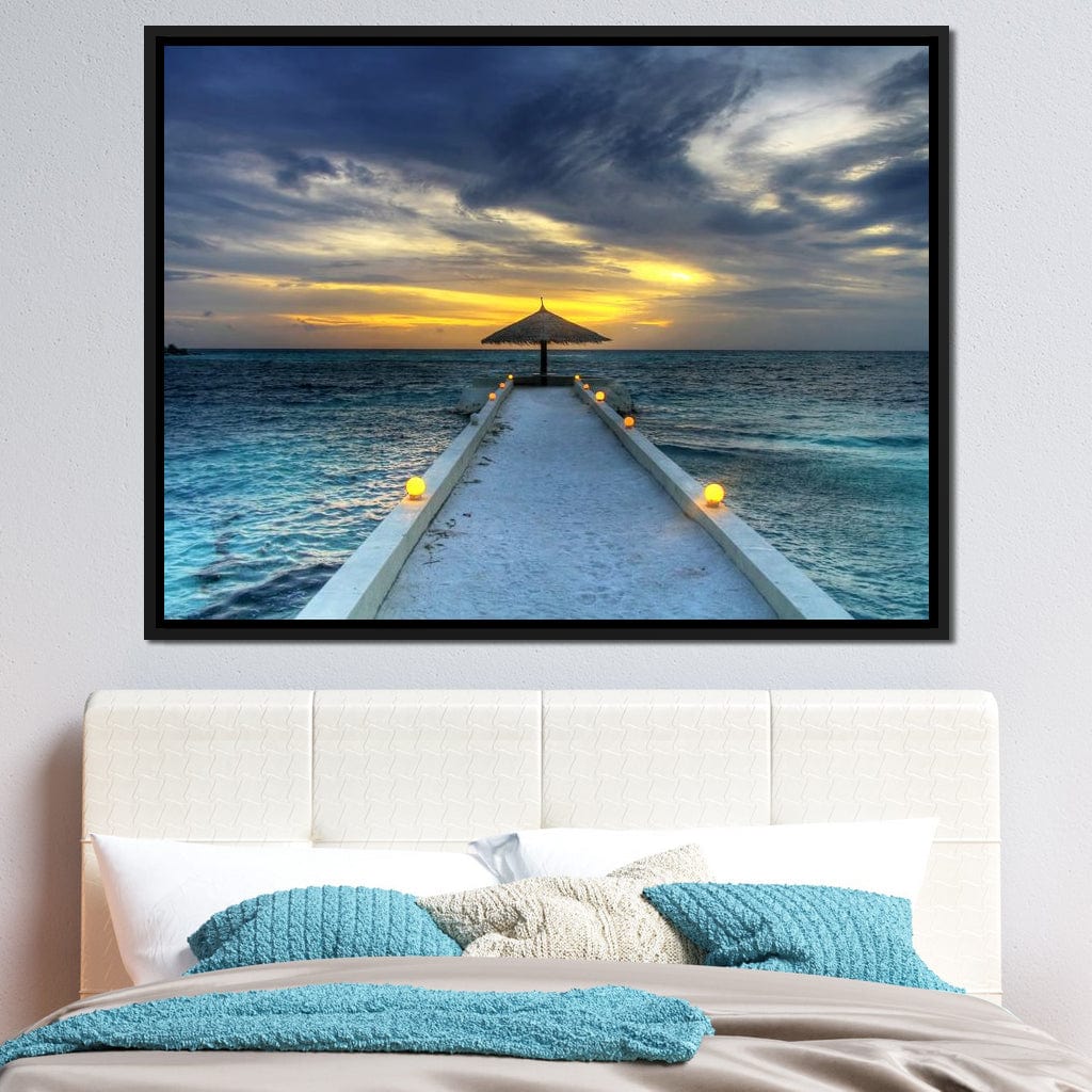Maldivian Sunset Canvas Wall Art