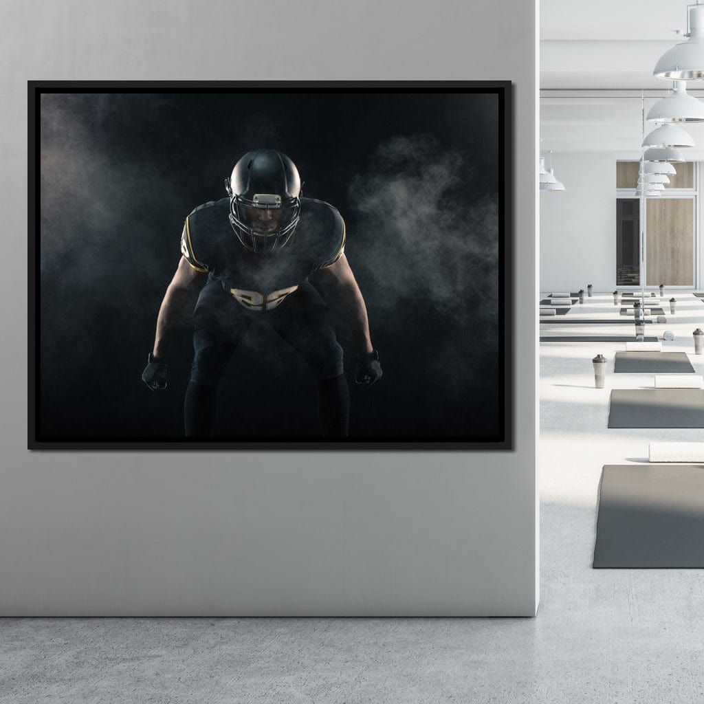 Football Athlete Canvas Wall Art