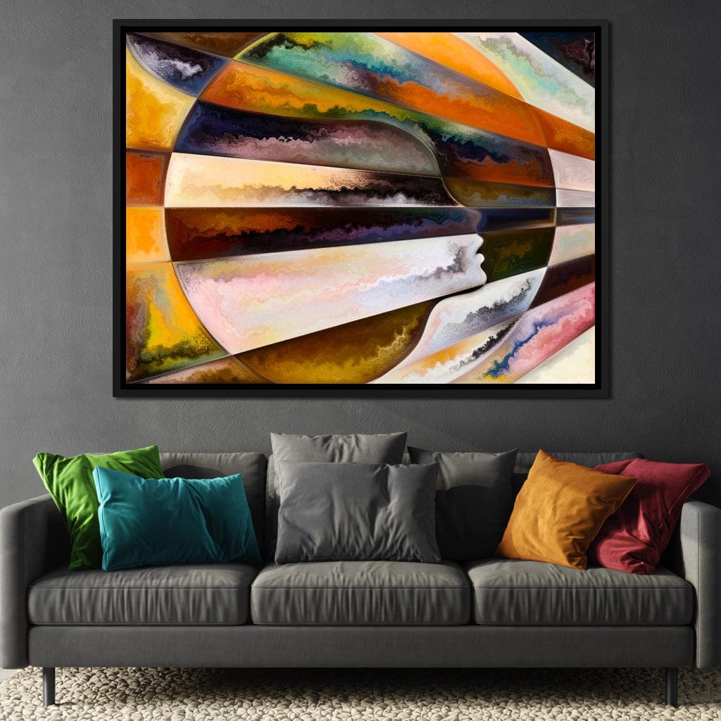 Colored Visage Canvas Wall Art