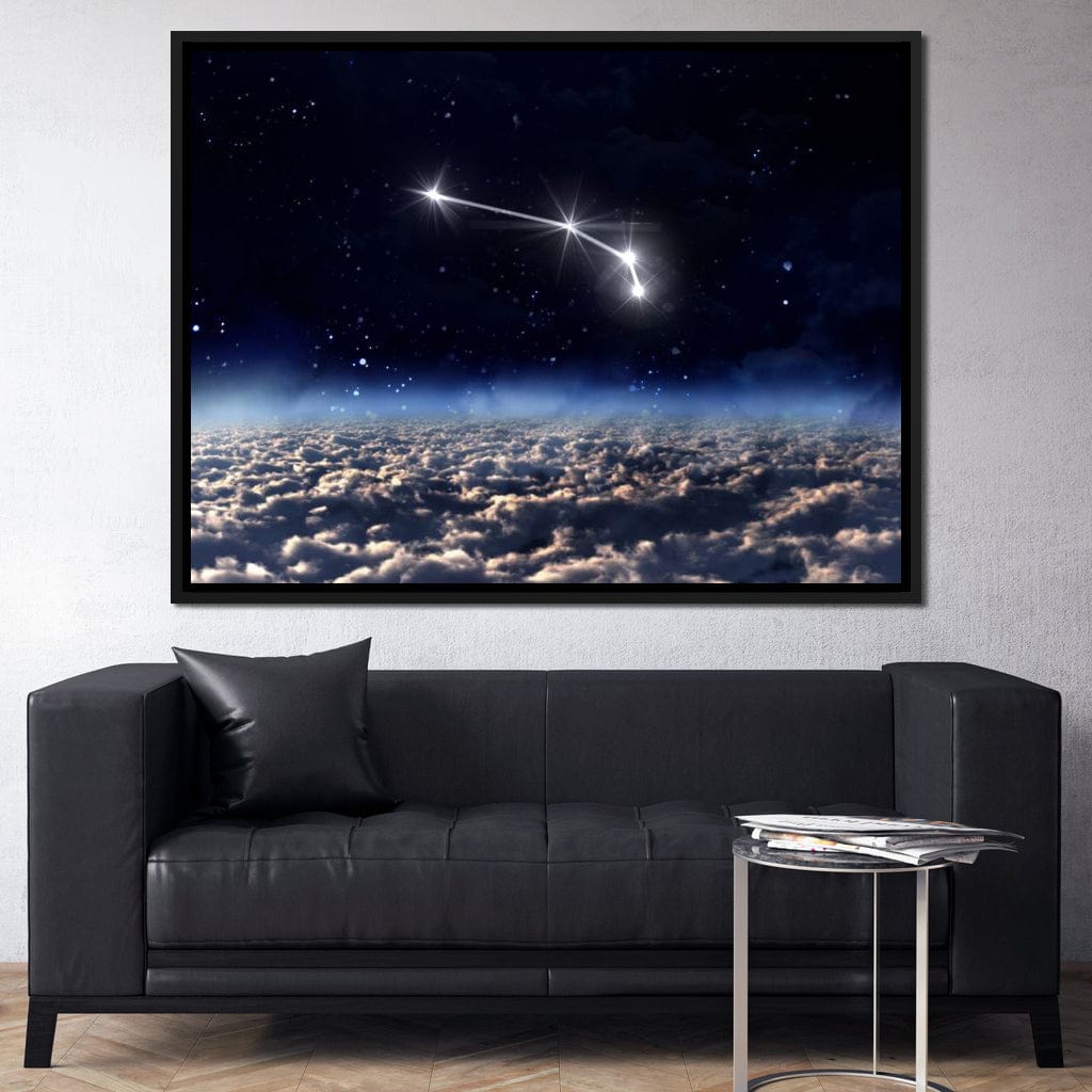 Aries Horoscope Constellation Canvas Wall Art