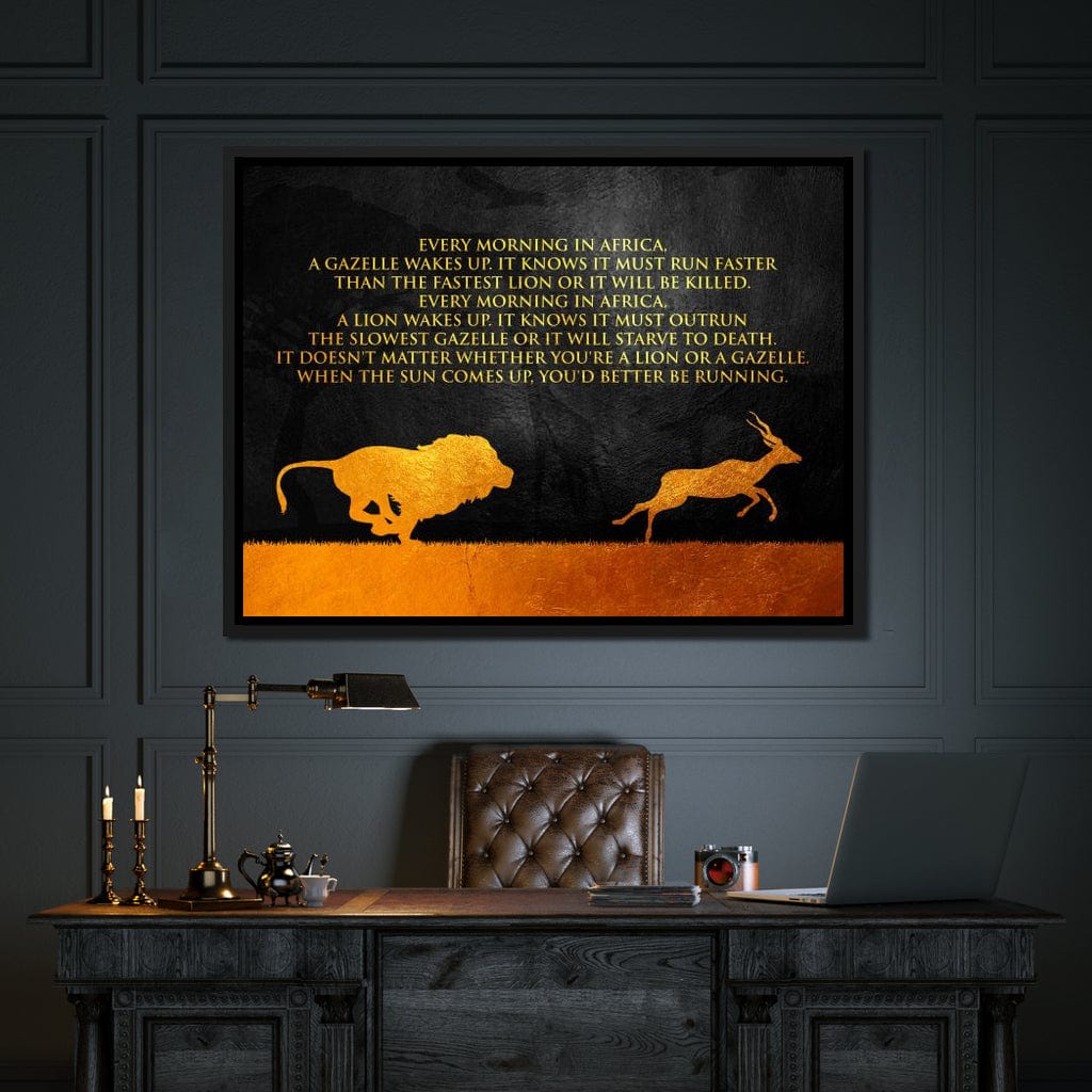 Lion & Gazelle Canvas Wall Art
