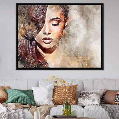 Girl Watercolor 4 - Mateo Canvas Wall Art