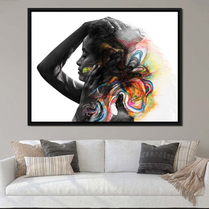 Colorful Hair Canvas Wall Art